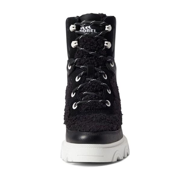 Sorel BREX Heel Cozy Lace Womens Size 9.5 Black/Sea Salt Waterproof Boots NEW - Picture 9 of 16